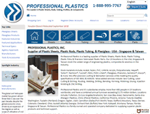 Tablet Screenshot of professionalplastics.com